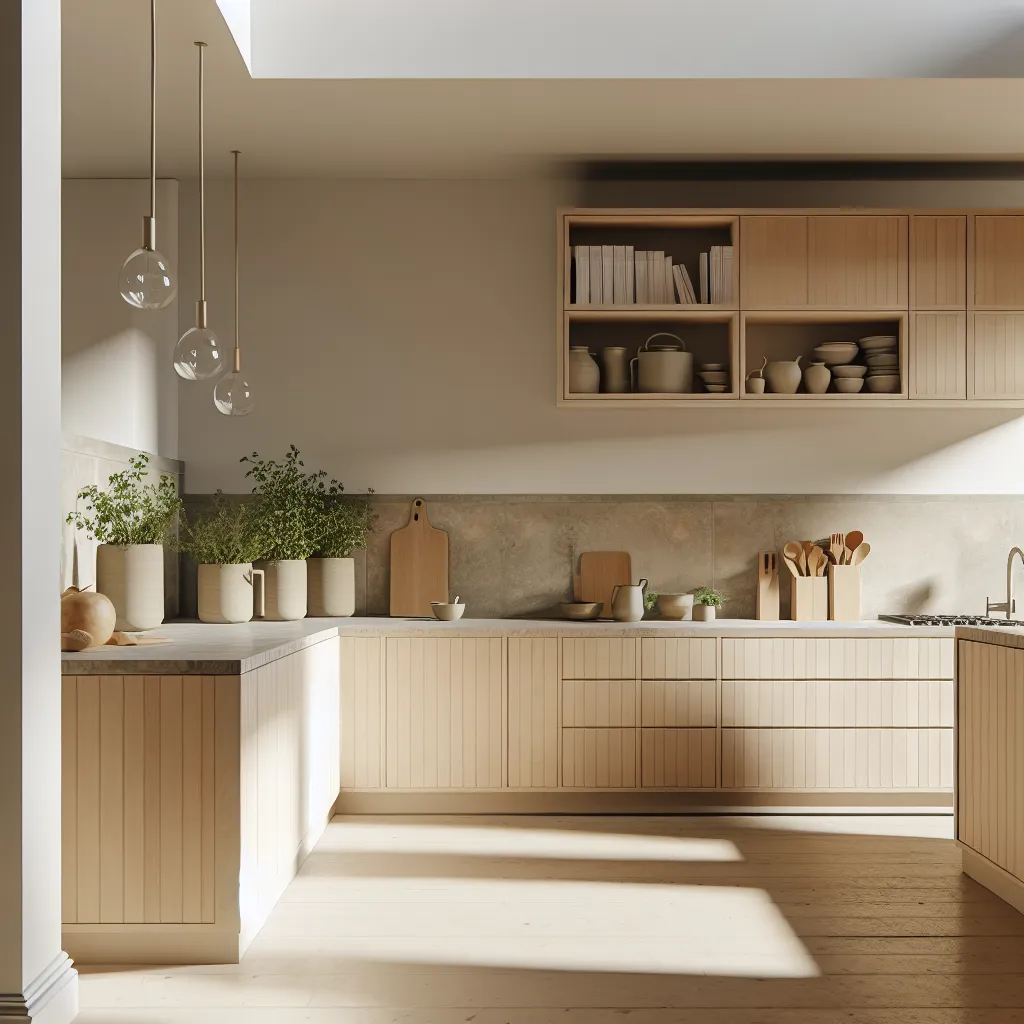 Curated kitchen with natural daylight