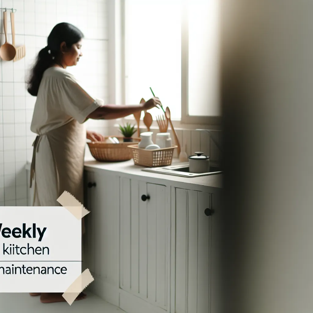 Weekly kitchen maintenance routine